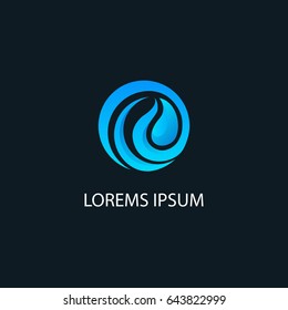 abstract water logo