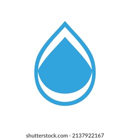 Abstract water logo design, blue water drop icon design, vector illustration