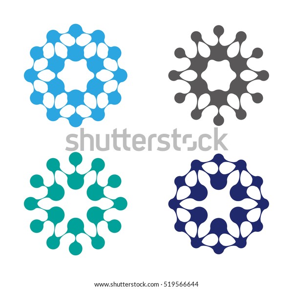 Abstract Water Molecule Vector Logo Template Stock Vector (Royalty Free ...