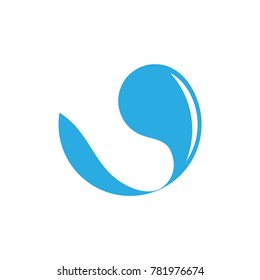 abstract water motion design logo