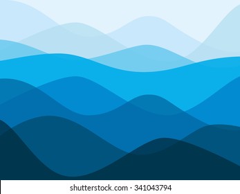 Abstract water nature landscape. Decorative 2:3 ratio background. Vector graphic template.