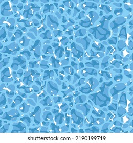 Abstract water seamless texture. Blue water surface with waves and reflections. Aquatic environment wallpaper, swimming pool. Vector background