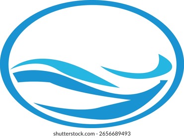 Conjunto de agua abstracto Plantilla Vector logo forma