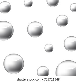 abstract water soap bubble on white vector