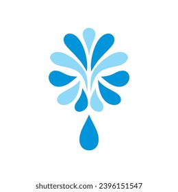 logotipo de salpicón acuático abstracto
