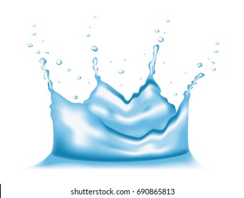 abstract water splash and water drop vector