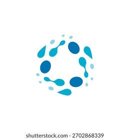 Vector abstracto del logotipo del chapoteo del agua. Logotipo minimalista, moderno y limpio
