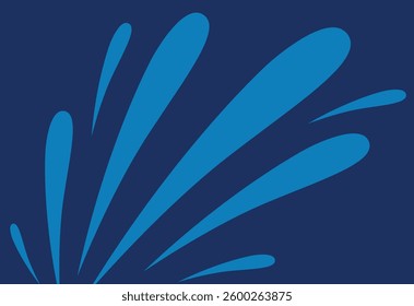 abstract water splash on a dark blue background, vector illustration.