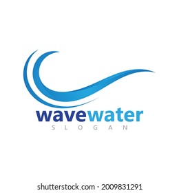 Abstract water splash waves logo design