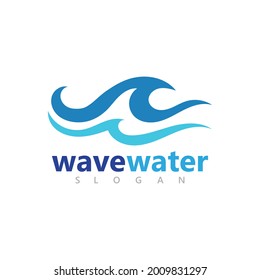 Abstract water splash waves logo design