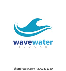 Abstract water splash waves logo design