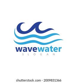 Abstract water splash waves logo design