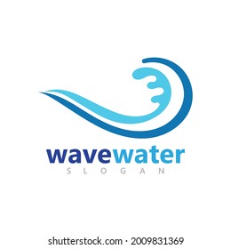 Logo-Design für abstrakte Wassersplash-Wellen
