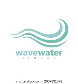 Resumen diseño del logotipo de las olas de salpicadura de agua