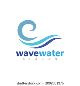 Abstract water splash waves logo design