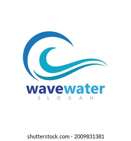 Abstract water splash waves logo design