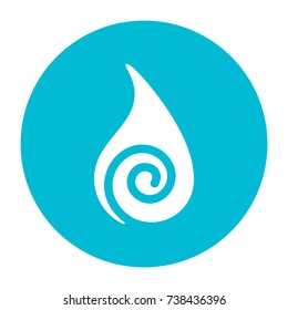 Abstract Water Symbol On Circle