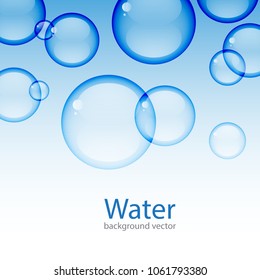 Abstract Water transparent drops backgrounds.vector