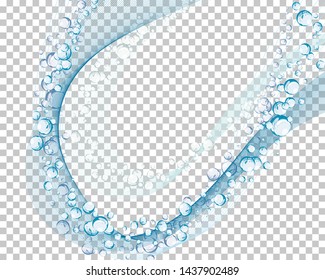 Abstract water vector background with bubbles of air