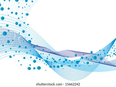 Abstract water vector background with bubbles of air