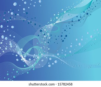 Abstract water vector background with bubbles of air