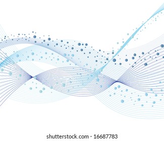 Abstract water vector background with bubbles of air