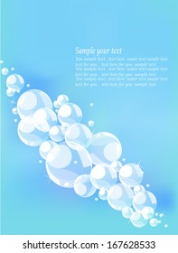 Abstract water vector background with bubbles of air