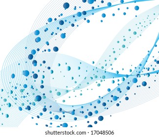 Abstract water vector background with bubbles of air