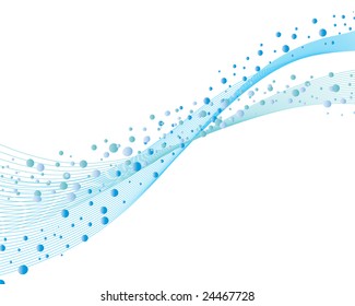 Abstract water vector background with bubbles of air