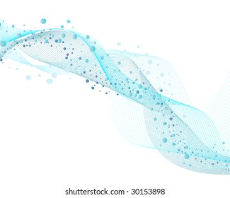 Abstract water vector background with bubbles of air