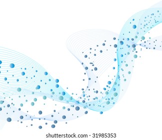 Abstract water vector background with bubbles of air