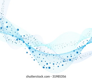Abstract water vector background with bubbles of air