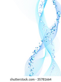 Abstract water vector background with bubbles of air