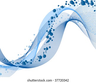Abstract water vector background with bubbles of air