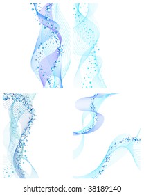 Abstract water vector background with bubbles of air