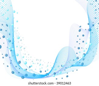 Abstract water vector background with bubbles of air