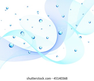 Abstract water vector background with bubbles of air