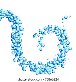 Abstract water vector background with bubbles of air