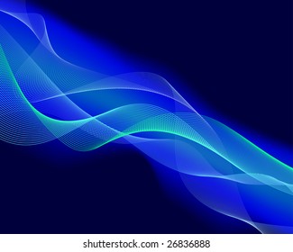 Abstract water vector background with neon glowing