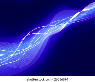Abstract water vector background with neon glowing