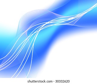 Abstract water vector background with neon glowing