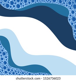 Abstract water wave background. vector illustration