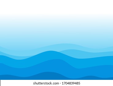 Abstract water wave background vector illustration.