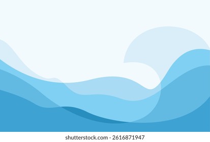 Abstract Water wave design background vector