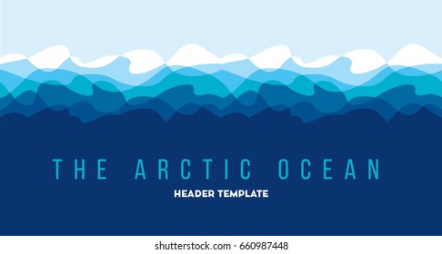 Abstract water wave design element. vector illustration of sea and ocean for surface design, card, poster, header, caver.