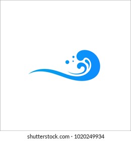 Abstract water wave logo, icon vector design element