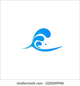 Abstract water wave logo, icon vector design element