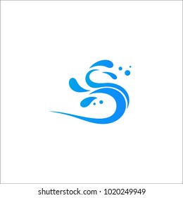 Abstract water wave logo, icon vector design element