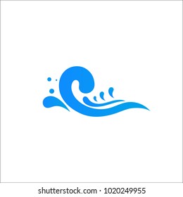 Abstract water wave logo, icon vector design element