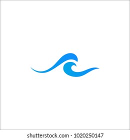 Abstract water wave logo, icon vector design element